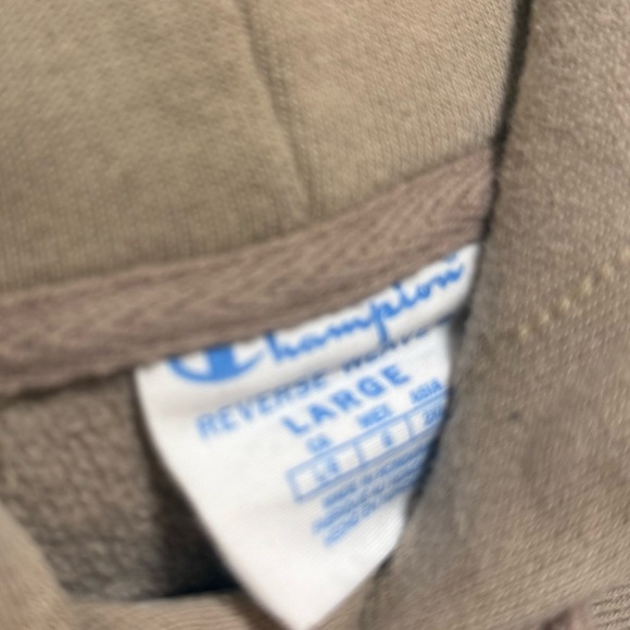 Champion Cream Tan Hoodie Relaxed Fit Pullover - Picture 2 of 2